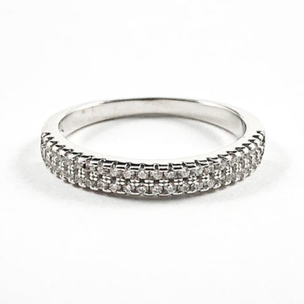 Audrey Elegant Dainty Cz 925 Sterling Silver Ring